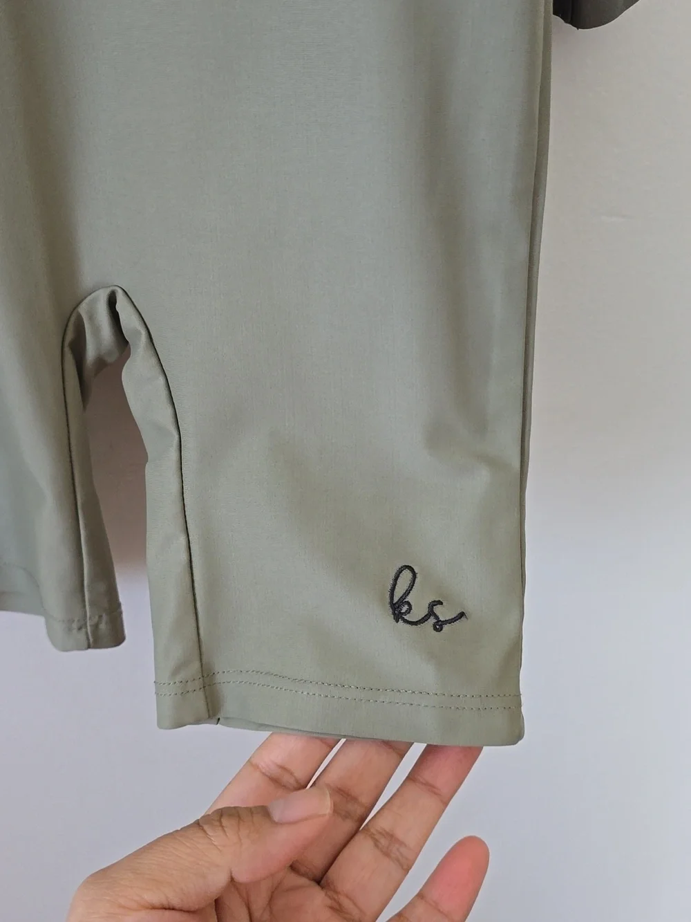 Kids Long Sleeve Dino Rashguard Swimsuit - Olive Green